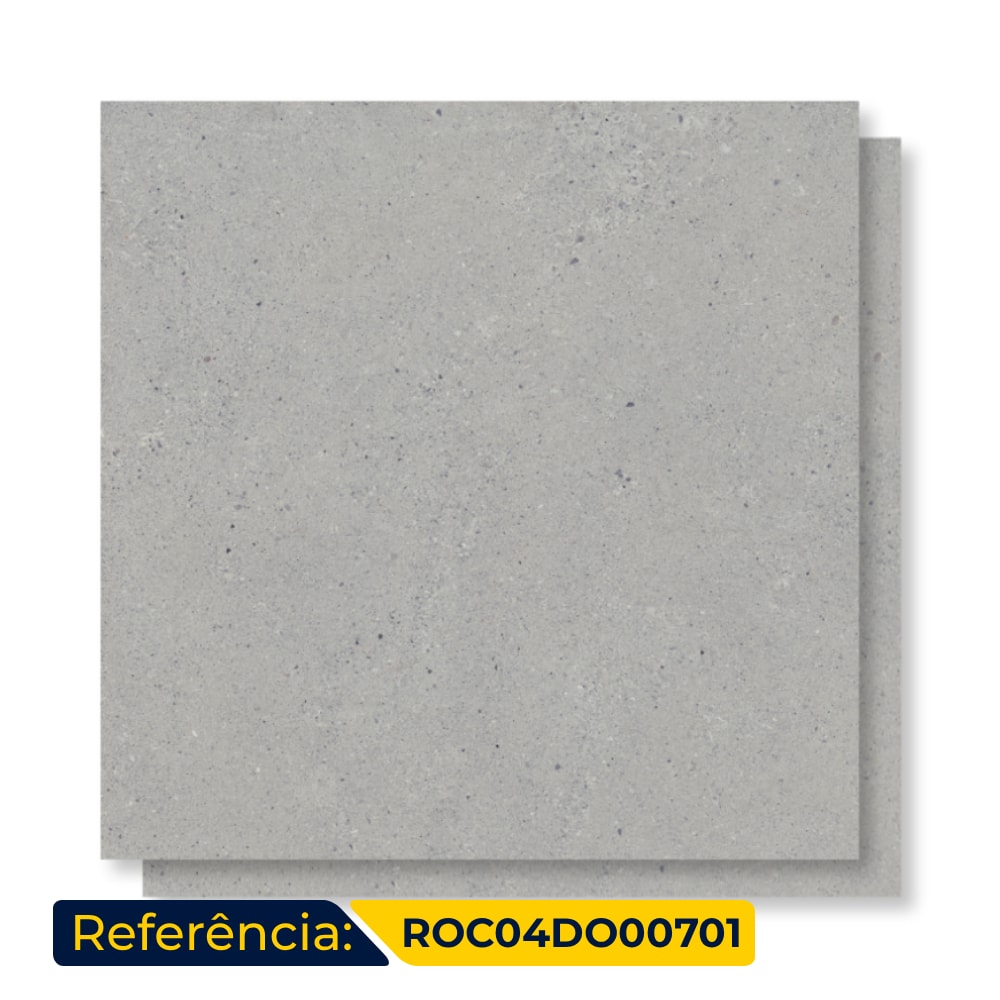 Porcelanato Acetinado 120x120cm Caixa 2,85m² Roca Kronos Concrete Retificado - ROC04DO00701