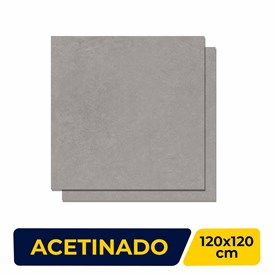 Porcelanato Acetinado 120x120cm Caixa 2,85m² Roca Limestone Greige Retificado - ROC04DO00351