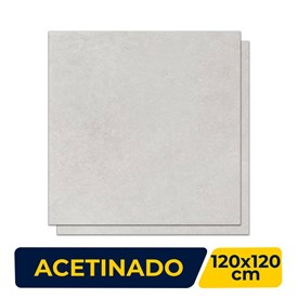 Porcelanato Acetinado 120x120cm Caixa 2,85m² Roca Limestone Off White Retificado - ROC04DO00341