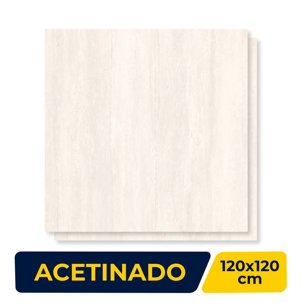 Porcelanato Acetinado 120x120cm Caixa 2,85m² Roca Navona Natural Retificado - ROC04DO00611