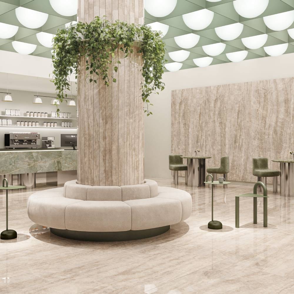 Porcelanato Acetinado 120x120cm Caixa 2,85m² Roca Taj Mahal Retificado - ROC04DO00531