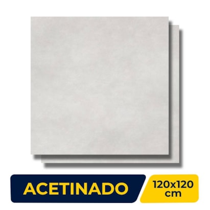 Porcelanato Acetinado 120x120cm Caixa 2,86m² Gaudi Toquio Ice Retificado - 83951