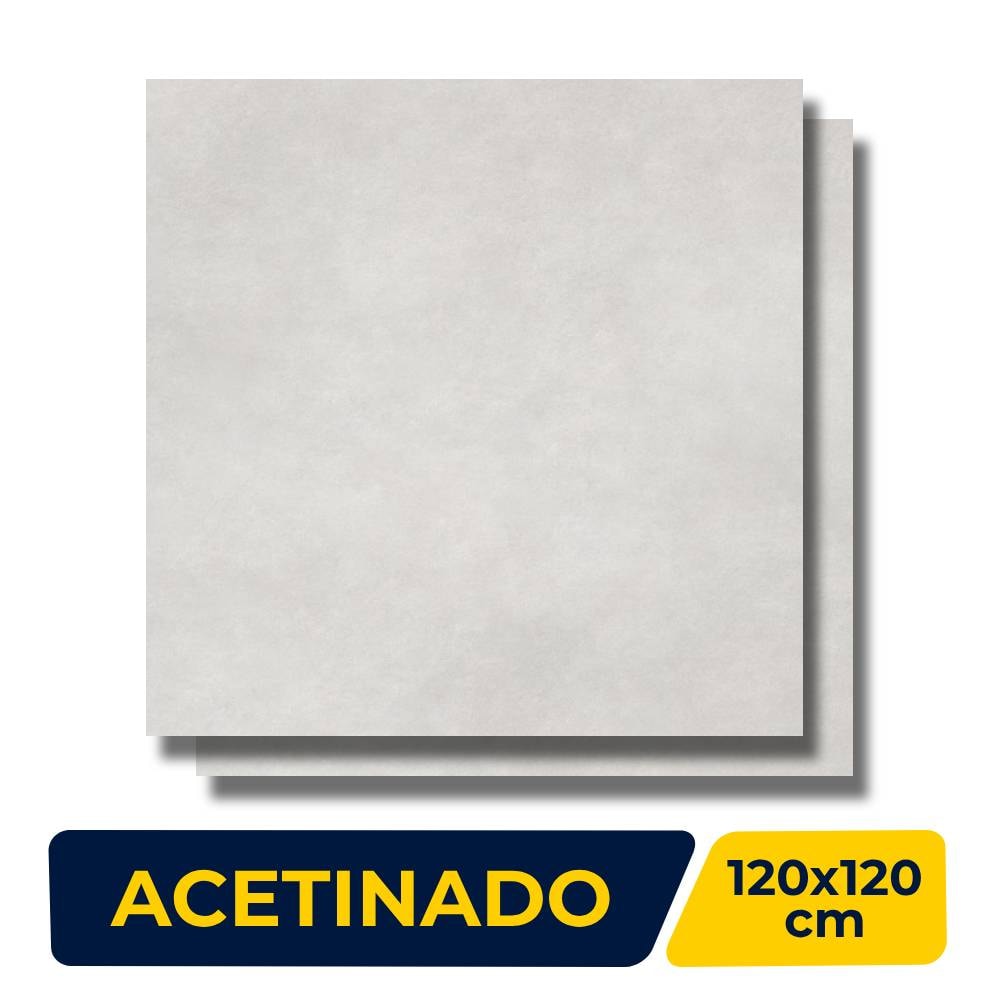 Porcelanato Acetinado 120x120cm Caixa 2,86m² Gaudi Toquio Ice Retificado - 83951