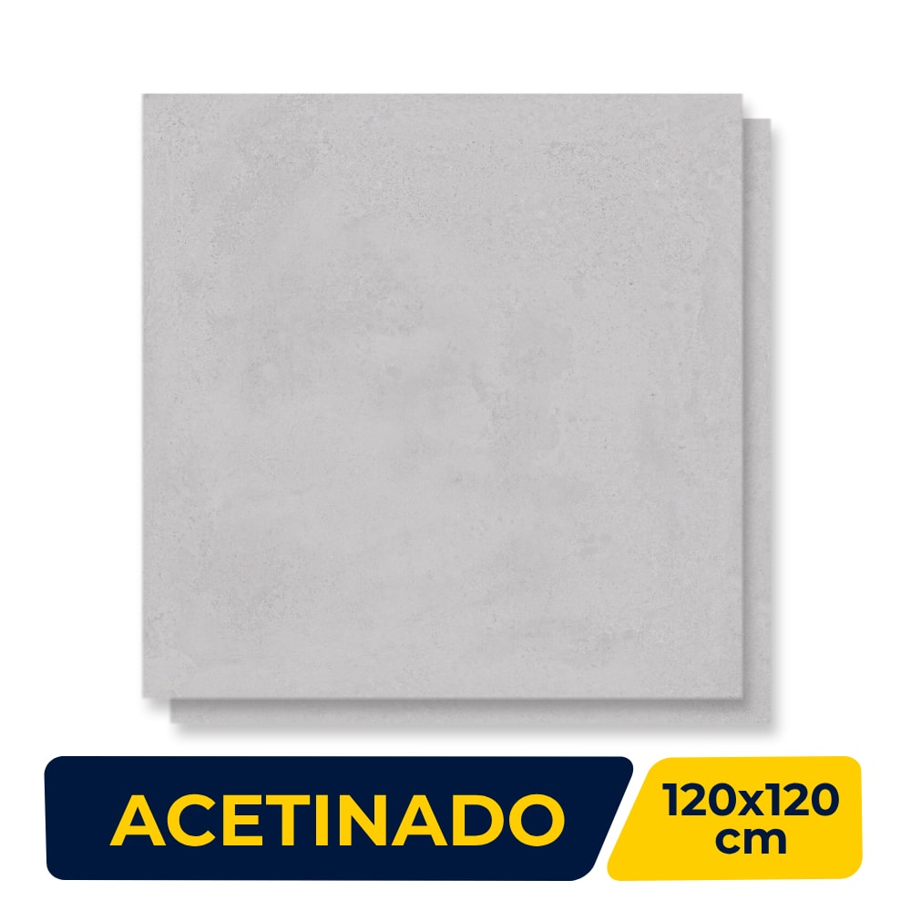 Porcelanato Acetinado 120x120cm Caixa 2,88m² Delta Monier Argenta Retificado - 2805-A