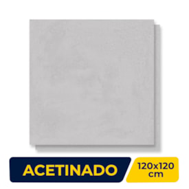 Porcelanato Acetinado 120x120cm Caixa 2,88m² Delta Monier Argenta Retificado - 2805-A