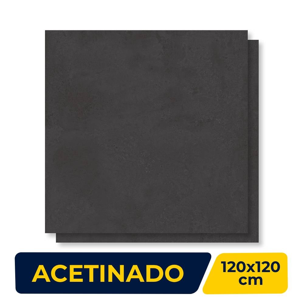 Porcelanato Acetinado 120x120cm Caixa 2,88m² Delta Monier Carbon Retificado - 2807