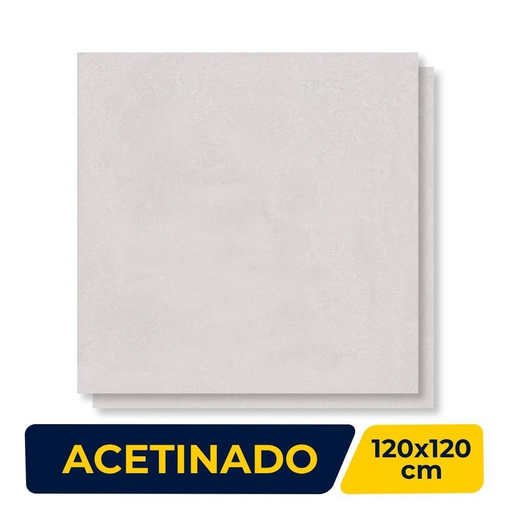 Porcelanato Acetinado 120x120cm Caixa 2,88m² Delta Monier Off White Soft Retificado - 3060