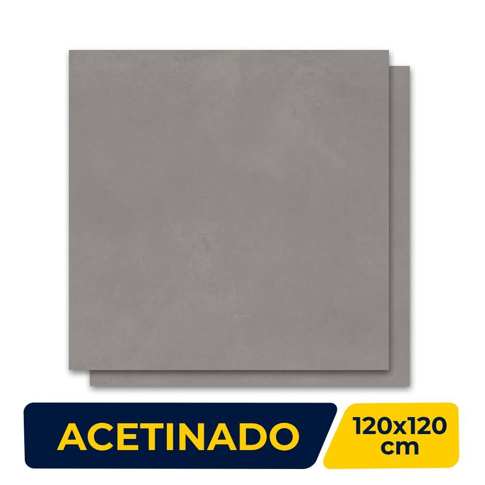 Porcelanato Acetinado 120X120cm Caixa 2,88m² Delta Obelisco Beton Retificado - 2821-A