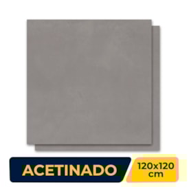 Porcelanato Acetinado 120X120cm Caixa 2,88m² Delta Obelisco Beton Retificado - 2821-A