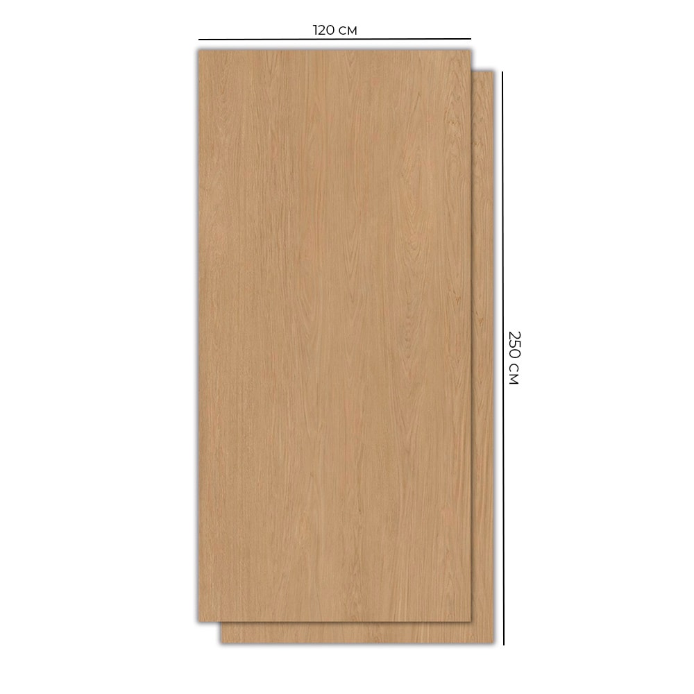 Porcelanato Acetinado 120x250cm Caixa 2,99m² Legno Rovere Retificado - ROC042300161