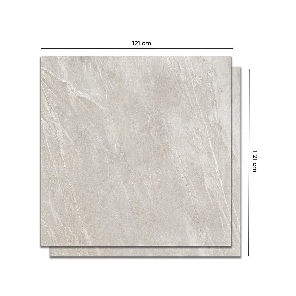 Porcelanato Acetinado 121x121 Caixa 2,93m² Damme Atenas Ice Retificado - AR24226