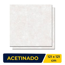 Porcelanato Acetinado 121x121cm Caixa 2,93m² Damme Magdal Ice Retificado - AR24185
