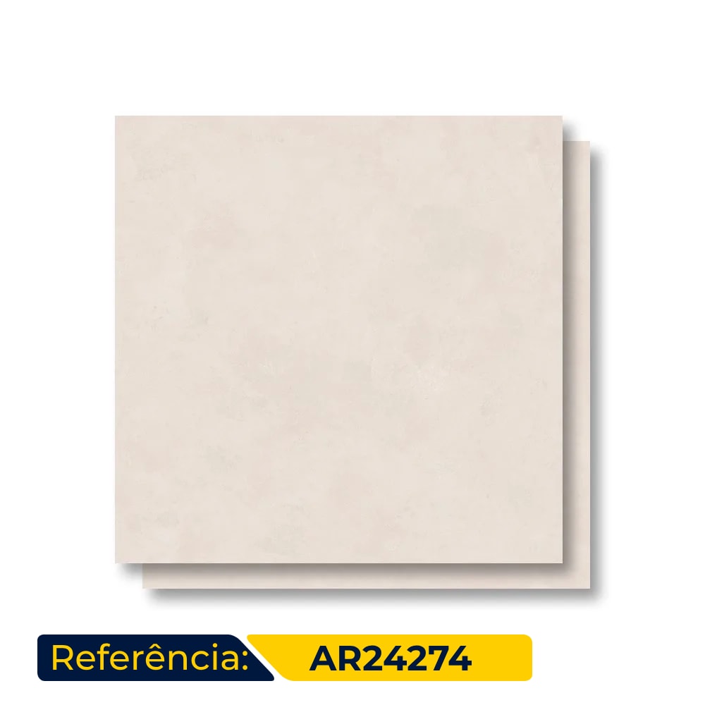 Porcelanato Acetinado 121x121cm Caixa 2,93m² Damme Savanah Crema Retificado - AR24274
