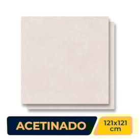 Porcelanato Acetinado 121x121cm Caixa 2,93m² Damme Savanah Crema Retificado - AR24274
