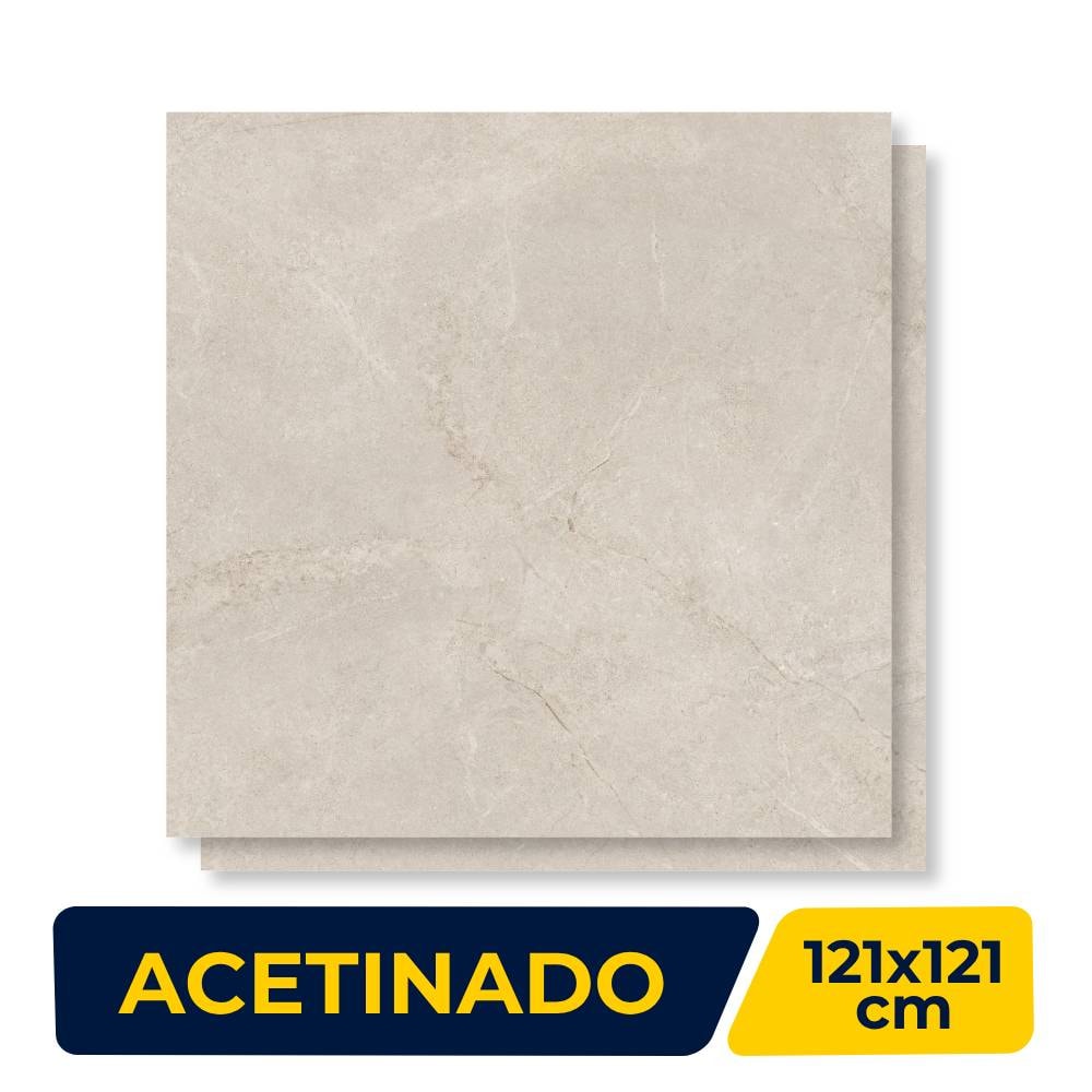 Porcelanato Acetinado 121x121cm Caixa 2,93m² Damme Venezia Bege Retificado - AR24292