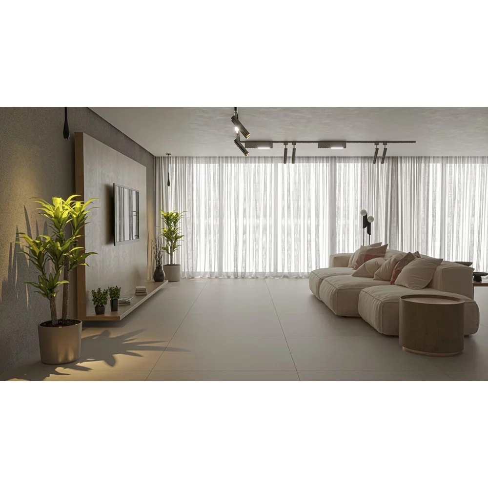 Porcelanato Acetinado 123x123cm Caixa 3,02m² Castelli Saint Michez Off White Retificado - 73005