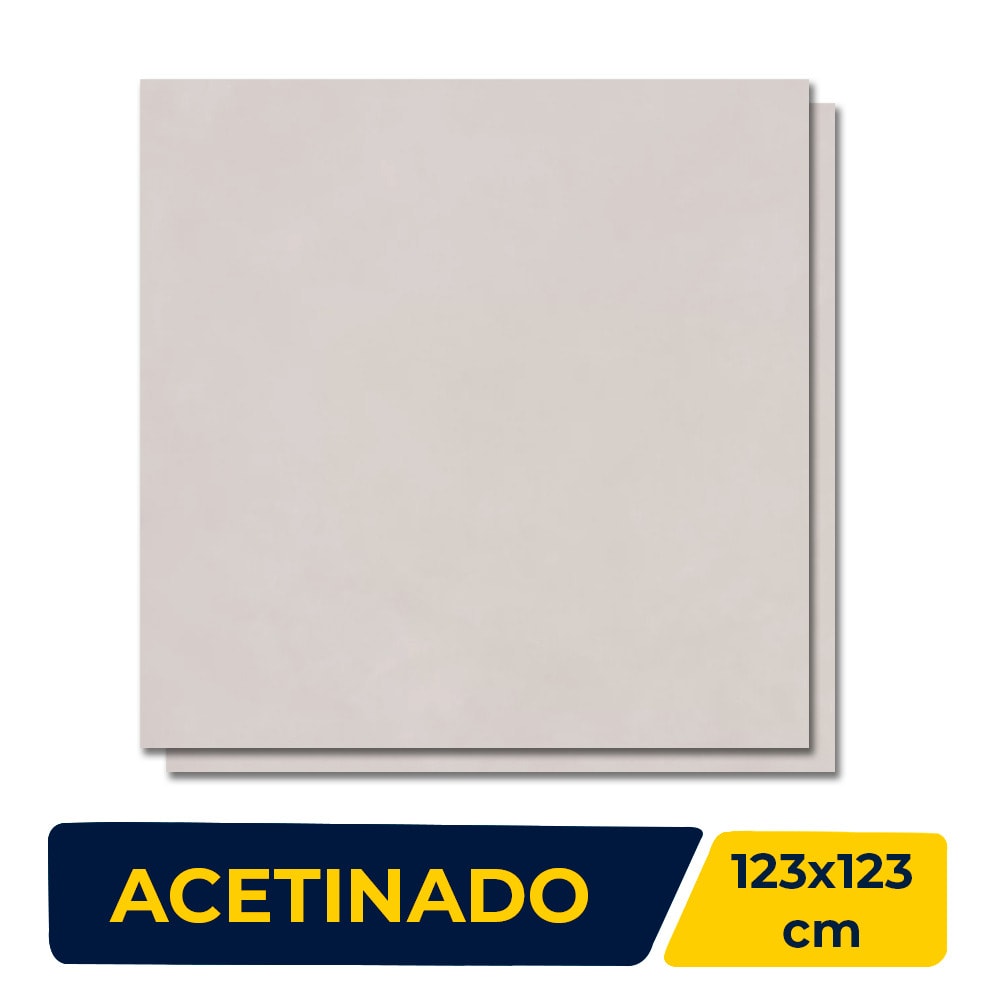 Porcelanato Acetinado 123x123cm Caixa 3,02m² Castelli Saint Michez Off White Retificado - 73005