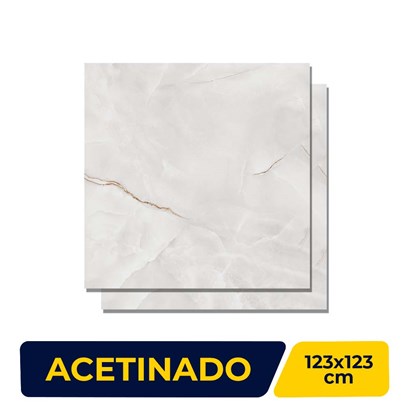 Porcelanato Acetinado 123x123cm Caixa 3,03m² Cristallo Retificado - 123018