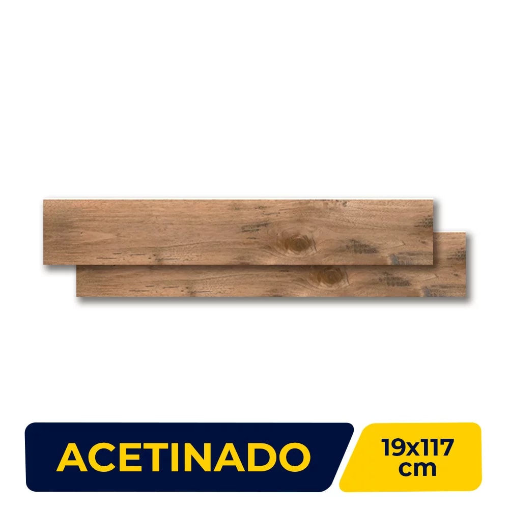 Porcelanato Acetinado 19x117cm Caixa 1,33m² Portinari Carvalho HD Retificado - 57453