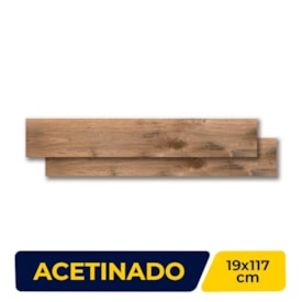 Porcelanato Acetinado 19x117cm Caixa 1,33m² Portinari Carvalho HD Retificado - 57453