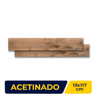 Porcelanato Acetinado 19x117cm Caixa 1,33m² Portinari Carvalho HD Retificado - 57453