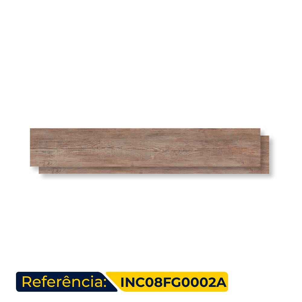 Porcelanato Acetinado 20x120cm Caixa 1,61m² Incepa Campestre Café PP Retificado - INC08FG0002A