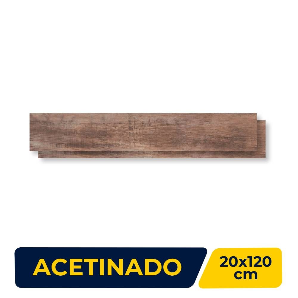 Porcelanato Acetinado 20x120cm Caixa 1,61m² Incepa Campestre Café PP Retificado - INC08FG0002A