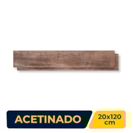 Porcelanato Acetinado 20x120cm Caixa 1,61m² Incepa Campestre Café PP Retificado - INC08FG0002A