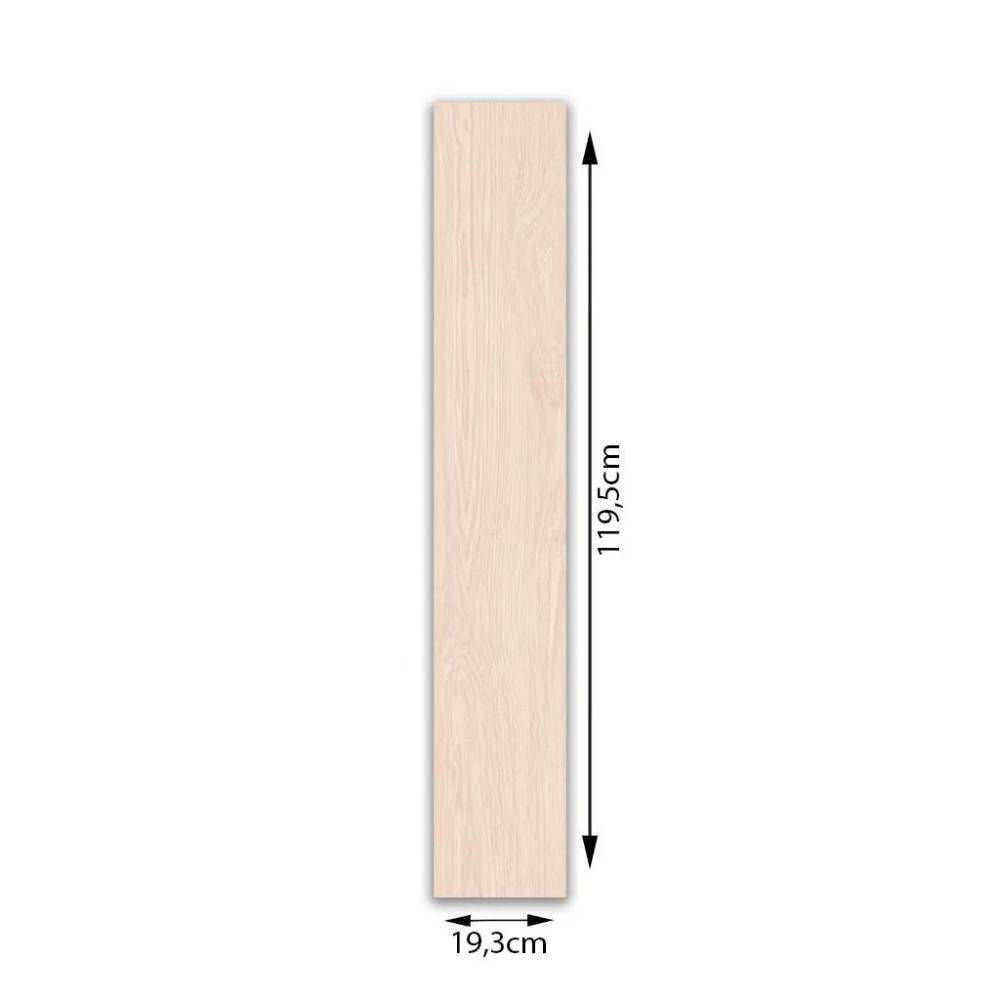 Porcelanato Acetinado 20x120cm Caixa 1,61m² Incepa Carvalho Fendi PP Retificado - INC08FG0010A