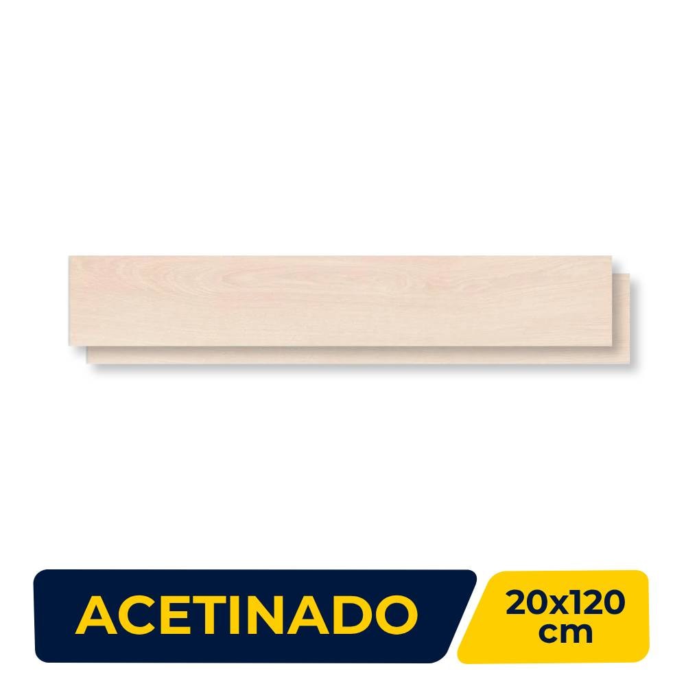 Porcelanato Acetinado 20x120cm Caixa 1,61m² Incepa Carvalho Fendi PP Retificado - INC08FG0010A