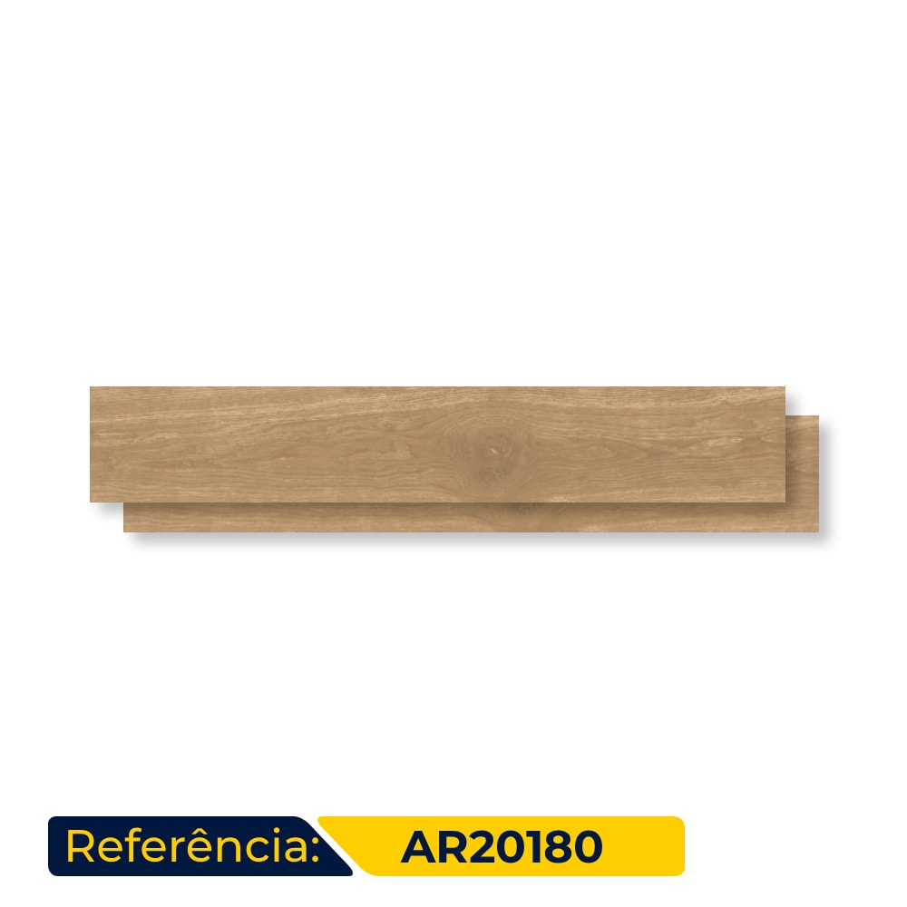Porcelanato Acetinado 20x121cm Caixa 2,19m² Damme Dark Castor Retificado - AR20180
