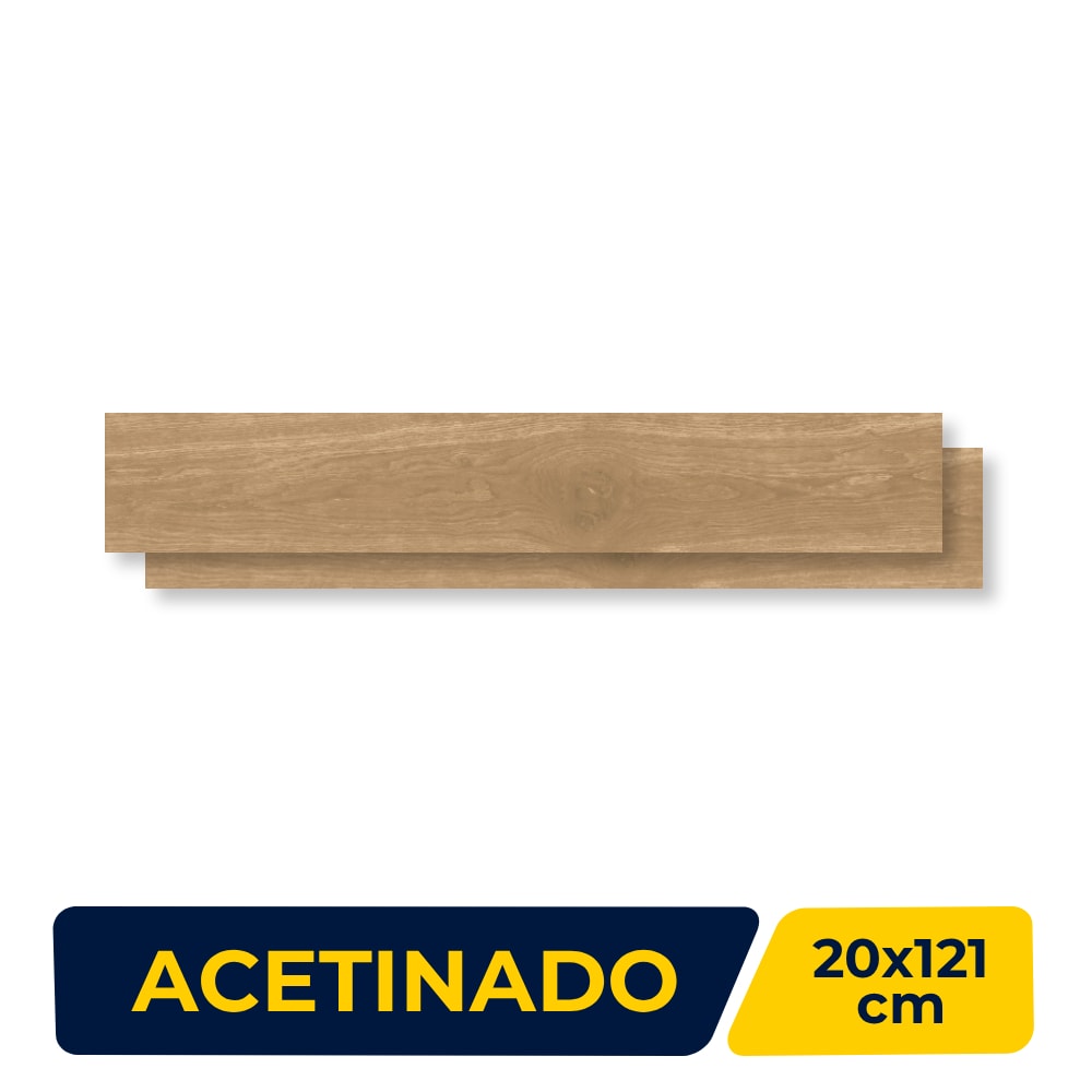 Porcelanato Acetinado 20x121cm Caixa 2,19m² Damme Dark Castor Retificado - AR20180