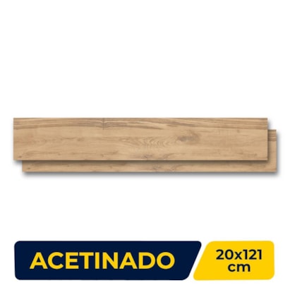 Porcelanato Acetinado 20x121cm Caixa 2,19m² Damme Madero Caramelo Retificado - AR20086
