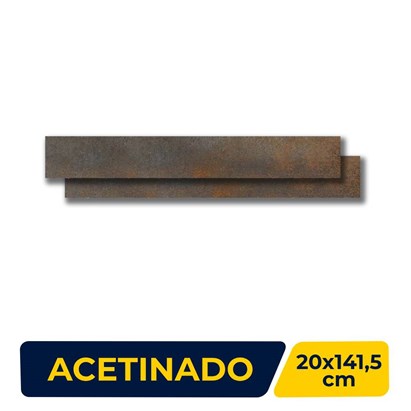 Porcelanato Acetinado 20x141,5cm Caixa 1,42m² Villagres Ironwork Retificado - 200011