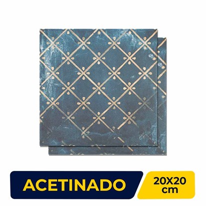 Porcelanato Acetinado 20x20cm Caixa 1,18m² Roca Maiolica Villa Decor MT Bold - FBX03MB99