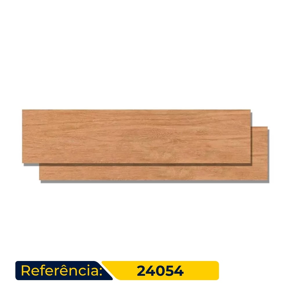 Porcelanato Acetinado 24,5x100cm Caixa 2,20m² Villagres Ecofloor Carvalho Retificado - 24054