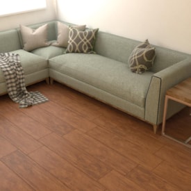 Porcelanato Acetinado 24,5x100cm Caixa 2,20m² Villagres Ecofloor Jatobá Retificado - 24055