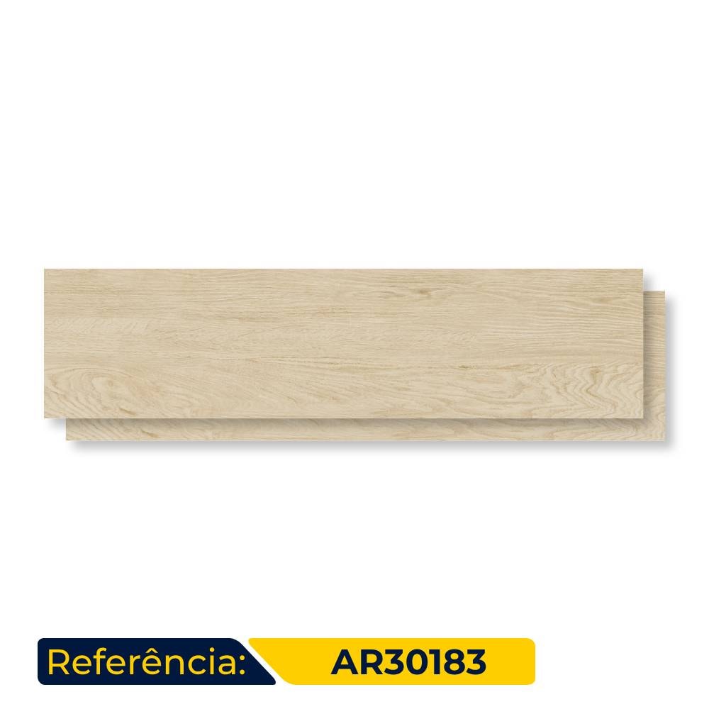 Porcelanato Acetinado 30x121cm Caixa 2,21m² Damme Yara Almond Retificado - AR30183