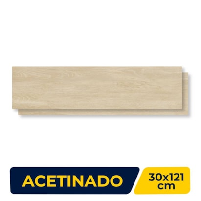 Porcelanato Acetinado 30x121cm Caixa 2,21m² Damme Yara Almond Retificado - AR30183