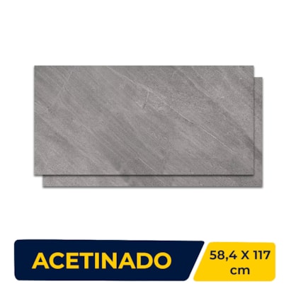 Porcelanato Acetinado 58,4x117cm Caixa 1,37m² Portinari Serena HD GR Retificado - 57075