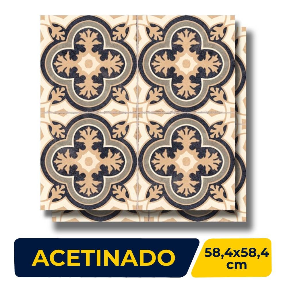 Porcelanato Acetinado 58,4x58,4 Caixa 1,70m² Ceusa Sena - Retificado - 5062589