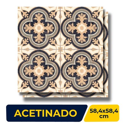 Porcelanato Acetinado 58,4x58,4 Caixa 1,70m² Ceusa Sena - Retificado -  5062589