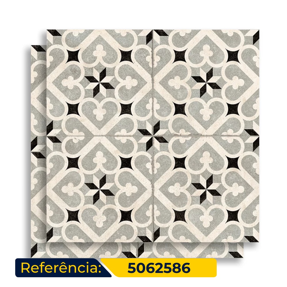 Porcelanato Acetinado 58.4x58.4cm Caixa 1,70m² Ceusa Amur Retificado - 5062586