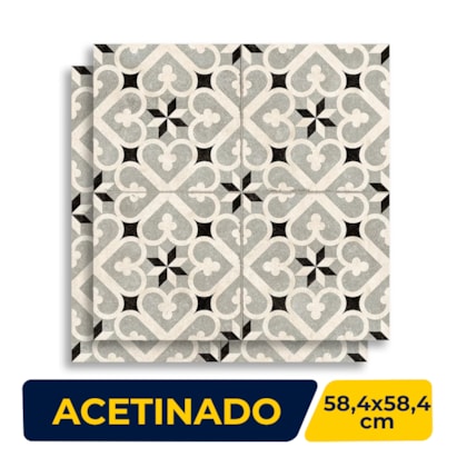 Porcelanato Acetinado 58.4x58.4cm Caixa 1,70m² Ceusa Amur Retificado - 5062586