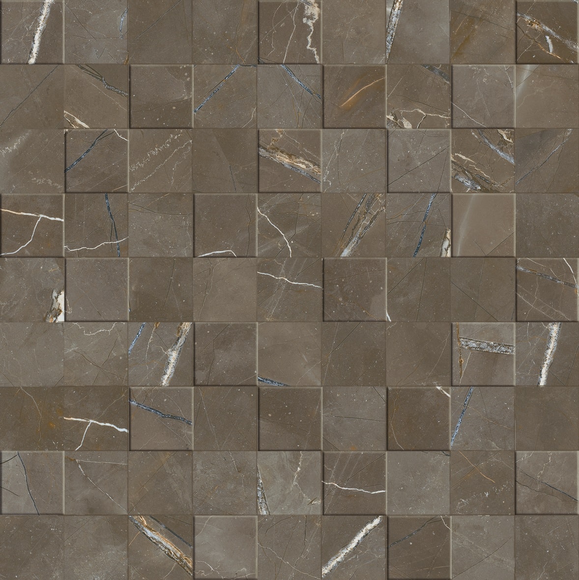 Porcelanato Acetinado 58,4x58,4cm Caixa 1,70m² Portinari Simetria Marble BW Retificado - 6060238