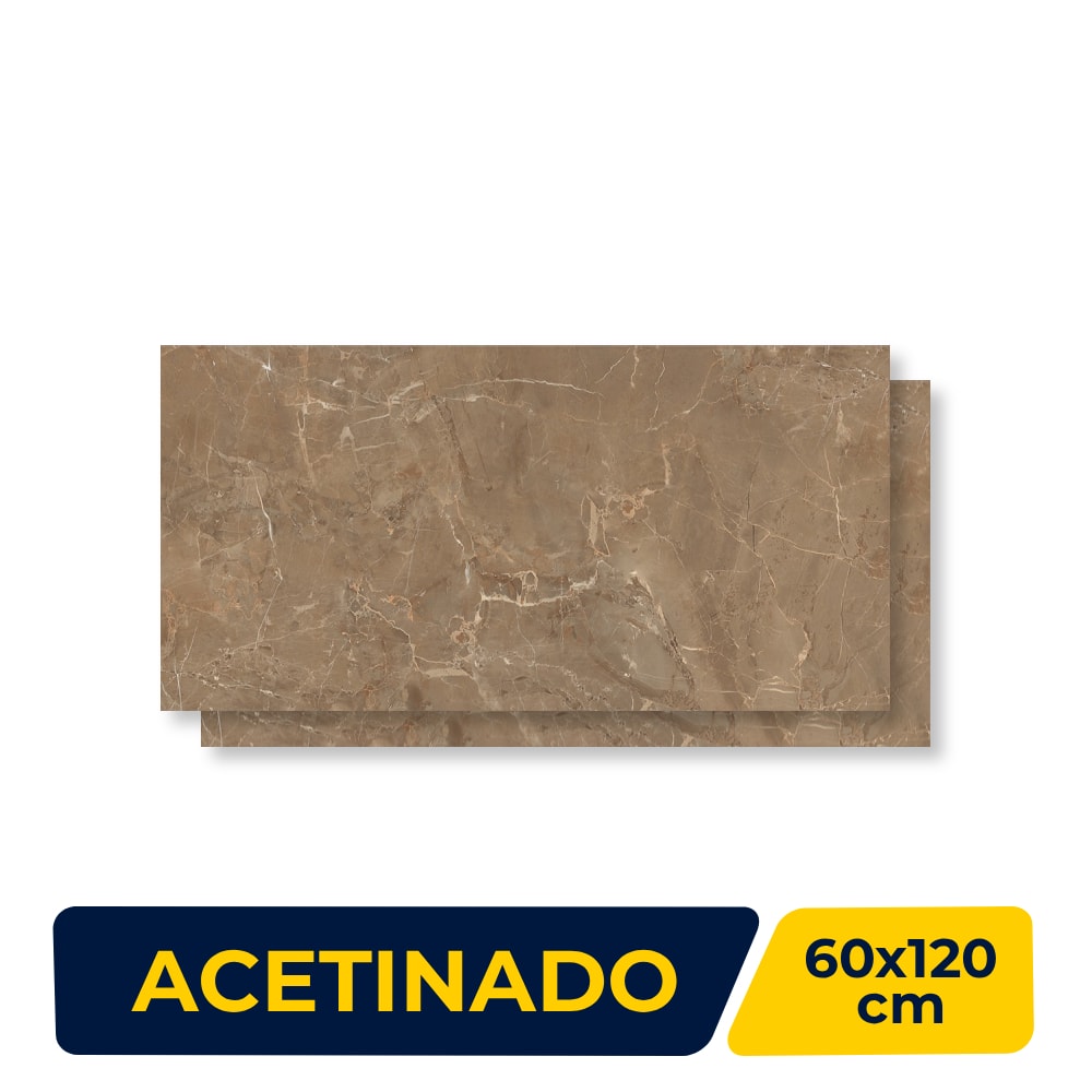 Porcelanato Acetinado 60x120cm Caixa 2,13m² Roca Sorrento Retificado - ROC04DJ00021