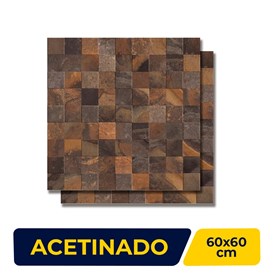 Porcelanato Acetinado 60x60cm Caixa 1,70m² Portinari Simetria Stone Mix Retificado - 60239