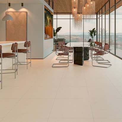 Porcelanato Acetinado 61,8x61,8cm Caixa 2,67m² Decore Chicago Bege Retificado - DP61105