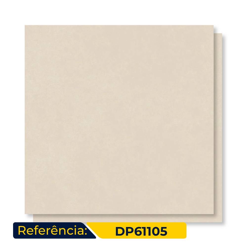 Porcelanato Acetinado 61,8x61,8cm Caixa 2,67m² Decore Chicago Bege Retificado - DP61105
