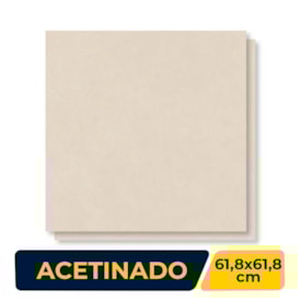 Porcelanato Acetinado 61,8x61,8cm Caixa 2,67m² Decore Chicago Bege Retificado - DP61105